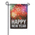New Year Colorful Explosions Double Sided Garden Flag