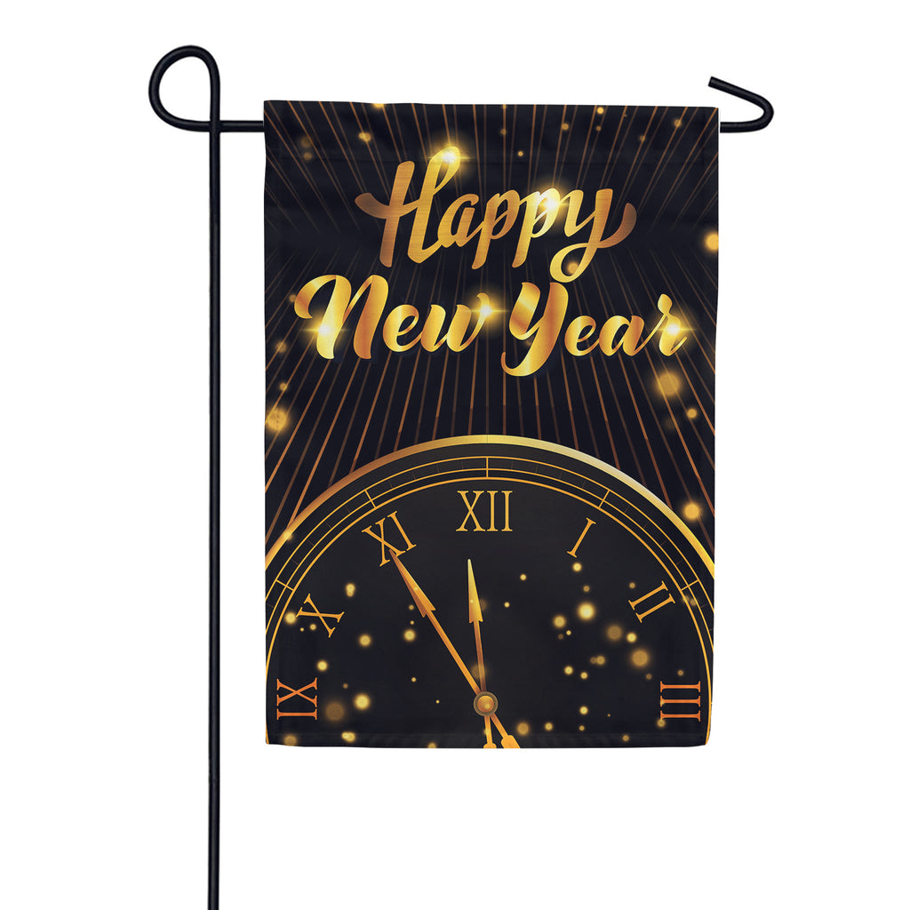 At The Stroke Of Midnight Double Sided Garden Flag