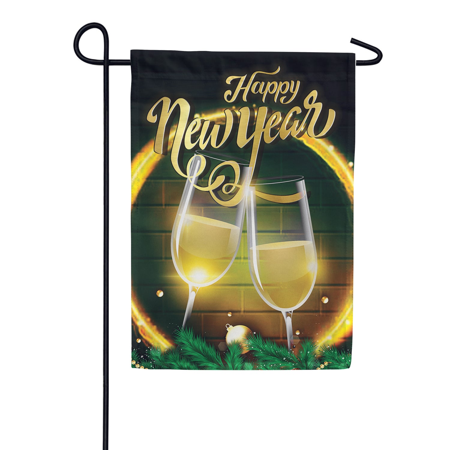 New Year Toast Double Sided Garden Flag