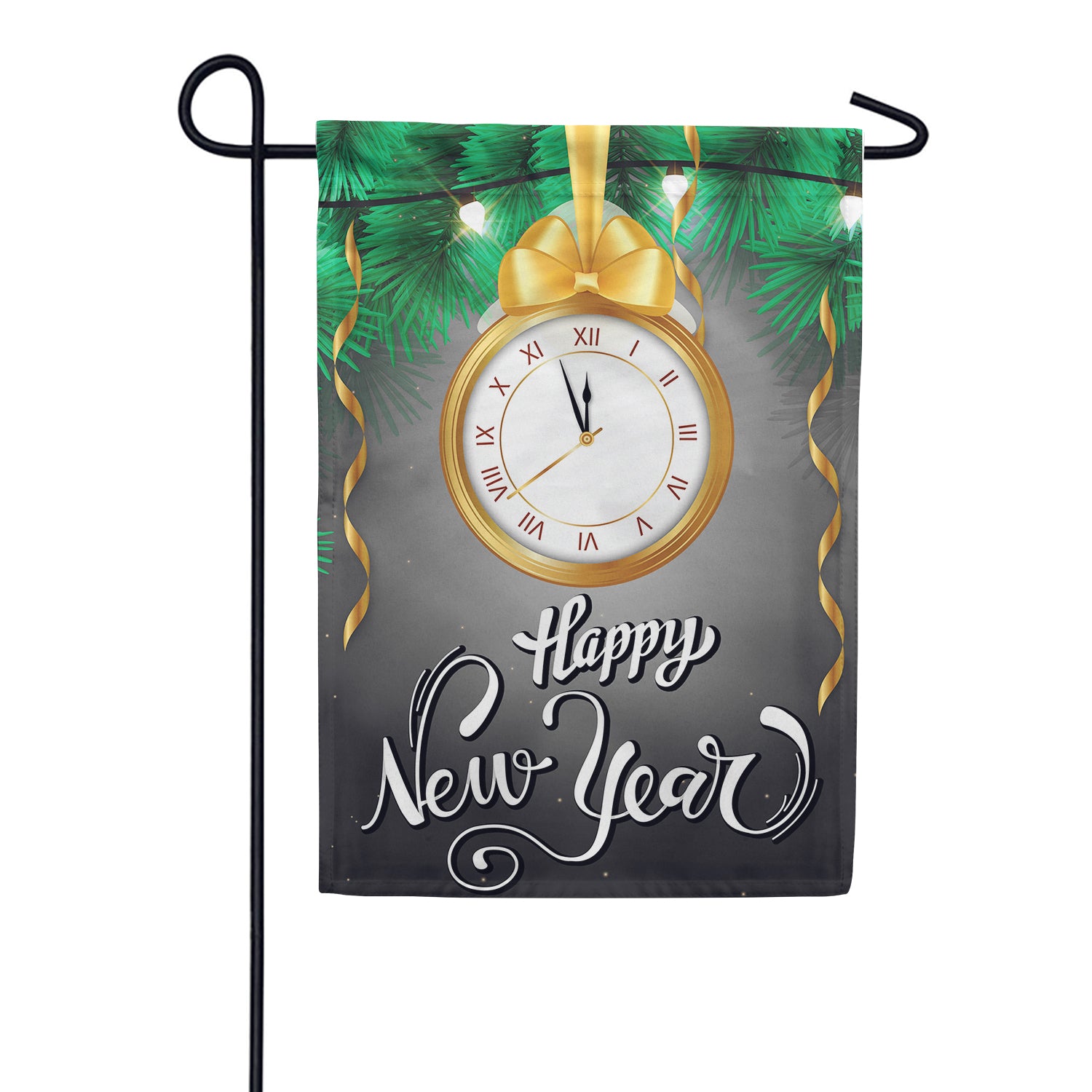 3-2-1- Happy New Year! Double Sided Garden Flag