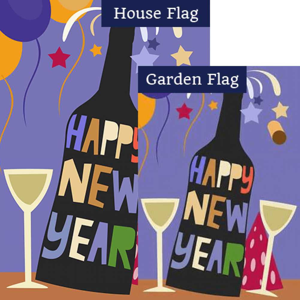 Pop The Cork! Double Sided Flags Set (2 Pieces)