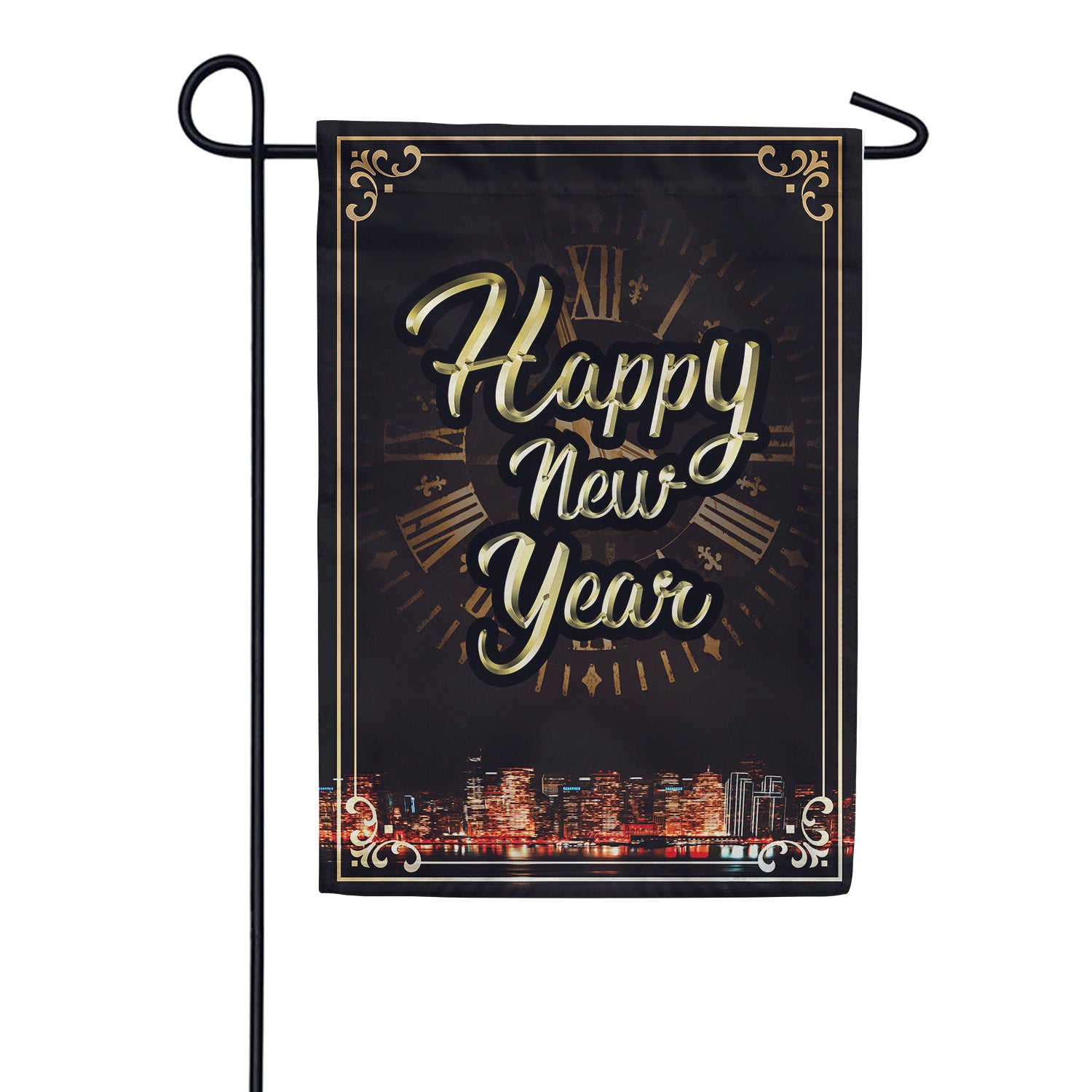 Time For A New Year Double Sided Garden Flag
