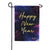 Happy New Year Gold Text Double Sided Garden Flag