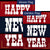 Country New Year Double Sided Flags Set (2 Pieces)