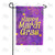 Happy Mardi Gras Purple Double Sided Garden Flag