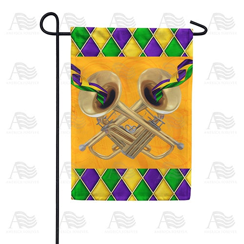 Mardi Gras Jazz Double Sided Garden Flag