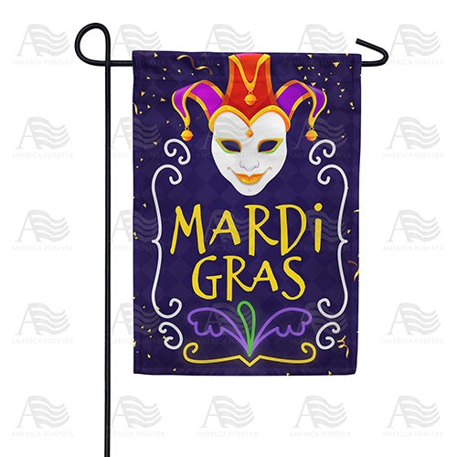 Mardi Gras Jester Double Sided Garden Flag