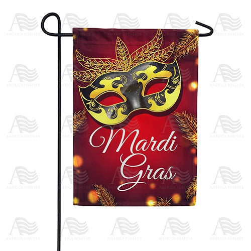 At The Mardi Gras Ball Double Sided Garden Flag