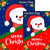 Santa Snowman Double Sided Flags Set (2 Pieces)