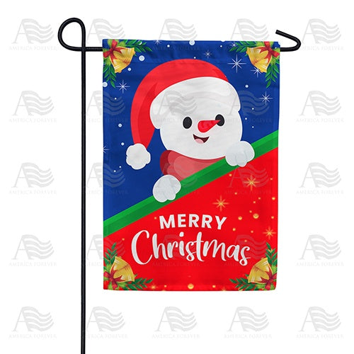 Santa Snowman Double Sided Garden Flag