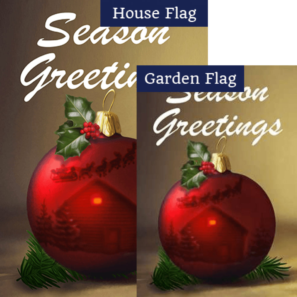 Reflection Of Christmas Double Sided Flags Set (2 Pieces)