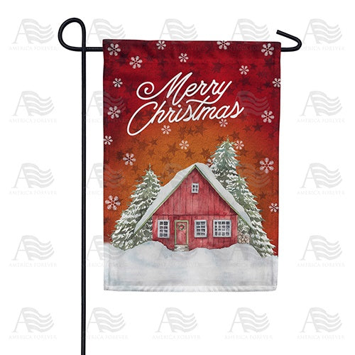 America Forever Christmas At The Cabin Double Sided Garden Flag