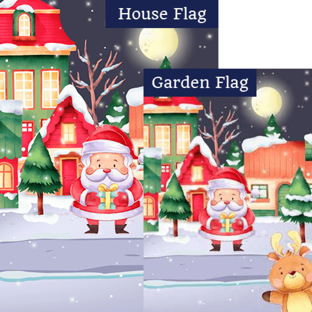 Christmas At North Pole Double Sided Flags Set (2 Pieces)