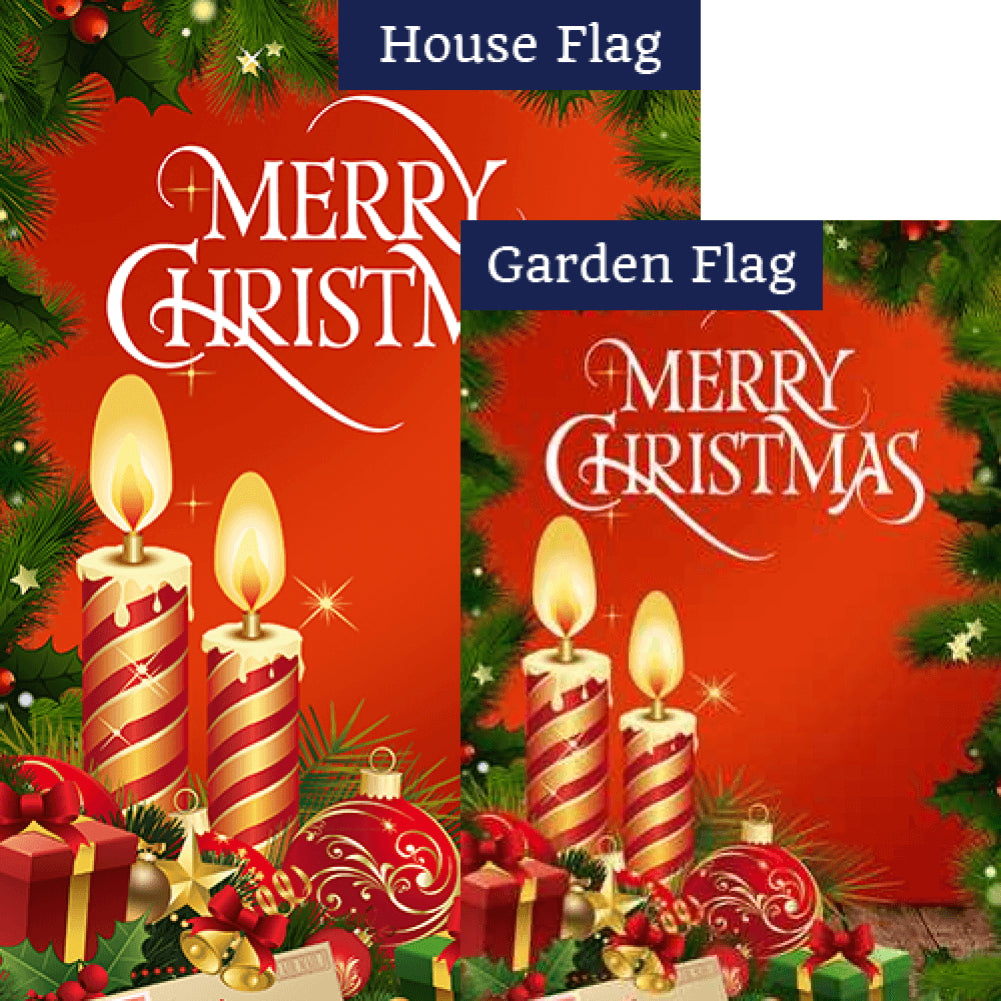 Christmas Decorations Double Sided Flags Set (2 Pieces)