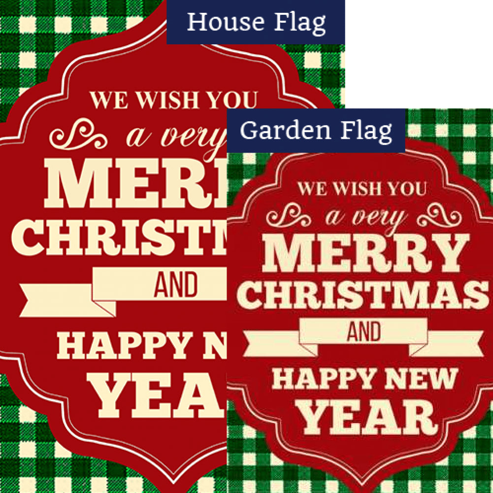 Our Christmas Wish Double Sided Flags Set (2 Pieces)