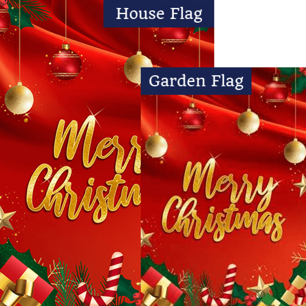A Bright Christmas Double Sided Flags Set (2 Pieces)