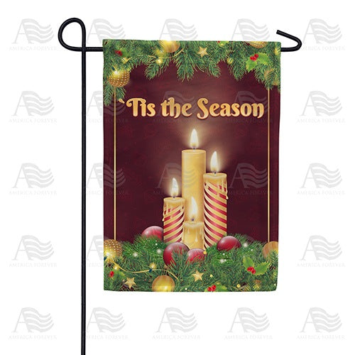 Tis The Season For Candles Double Sided Garden Flag