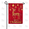 Gold Reindeer Double Sided Garden Flag
