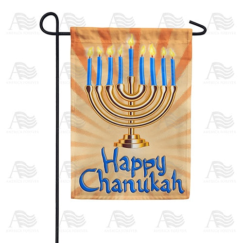 Happy Chanukah Double Sided Garden Flag
