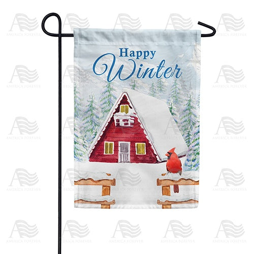 Winter At The Chalet Double Sided Garden Flag