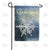 Silver Snowflake Double Sided Garden Flag