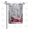 Winter At Red Cabin Double Sided Garden Flag