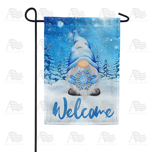 Welcome To Winter Gnomeland Double Sided Garden Flag