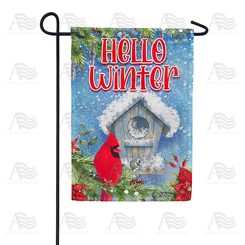 Hello Winter Double Sided Garden Flag