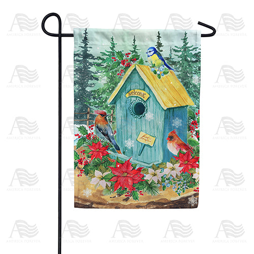 Birds Decorate Their House Double Sided Garden Flag