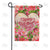 Pink Valentine Flowers Double Sided Garden Flag