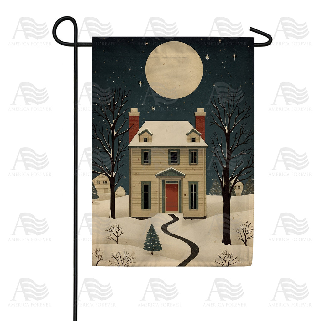 Warm & Cozy At Home Double Sided Garden Flag
