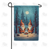 Gnome Winter Campfire Double Sided Garden Flag