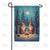 Gnome Winter Campfire Double Sided Garden Flag