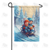 Toboggan For Two Double Sided Garden Flag