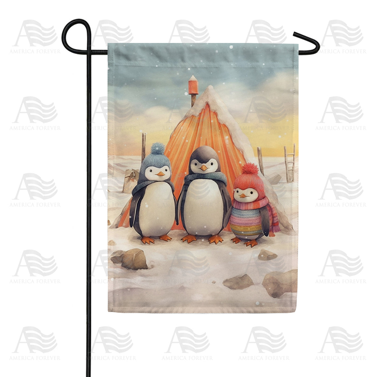 Penguin Hut Double Sided Garden Flag