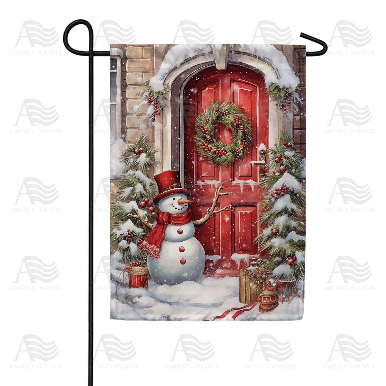 Knock Knock Winter Is Here Double Sided Garden Flag
