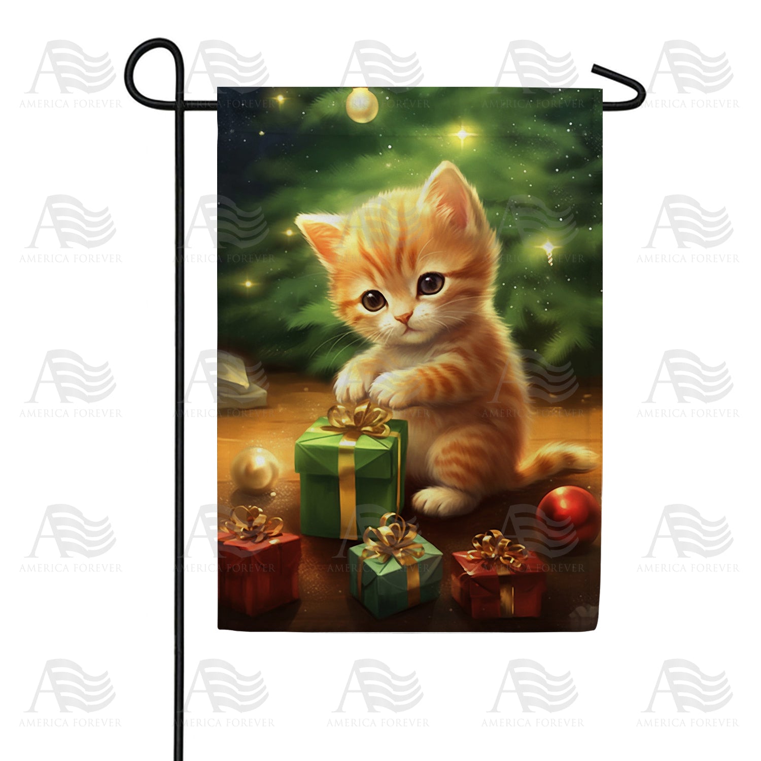 The Purrfect Present Double Sided Garden Flag