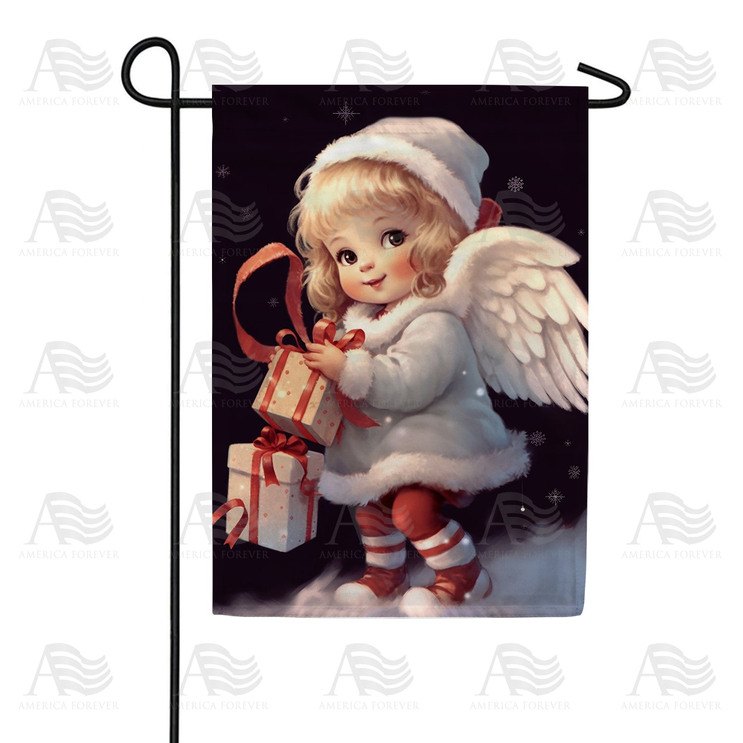 Little Miss Angelica Double Sided Garden Flag