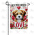 Puppy Love Valentine Double Sided Garden Flag
