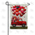 Heart Balloons and Blossoms Delivery Double Sided Garden Flag