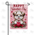 Puppy Love Valentine's Greeting Double Sided Garden Flag