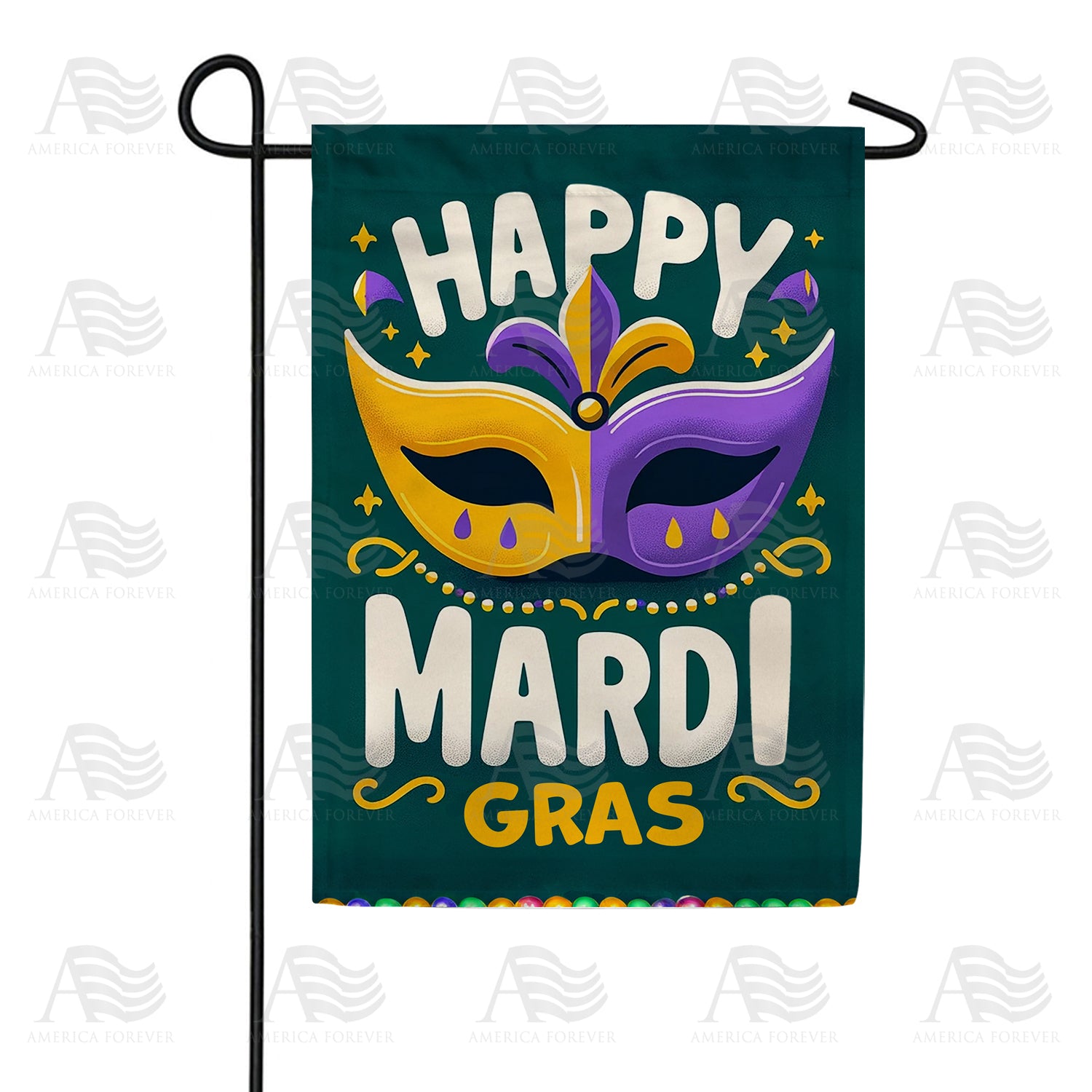 Festive Mardi Gras Double Sided Garden Flag