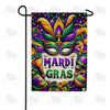 Mardi Gras Festivities Double Sided Garden Flag