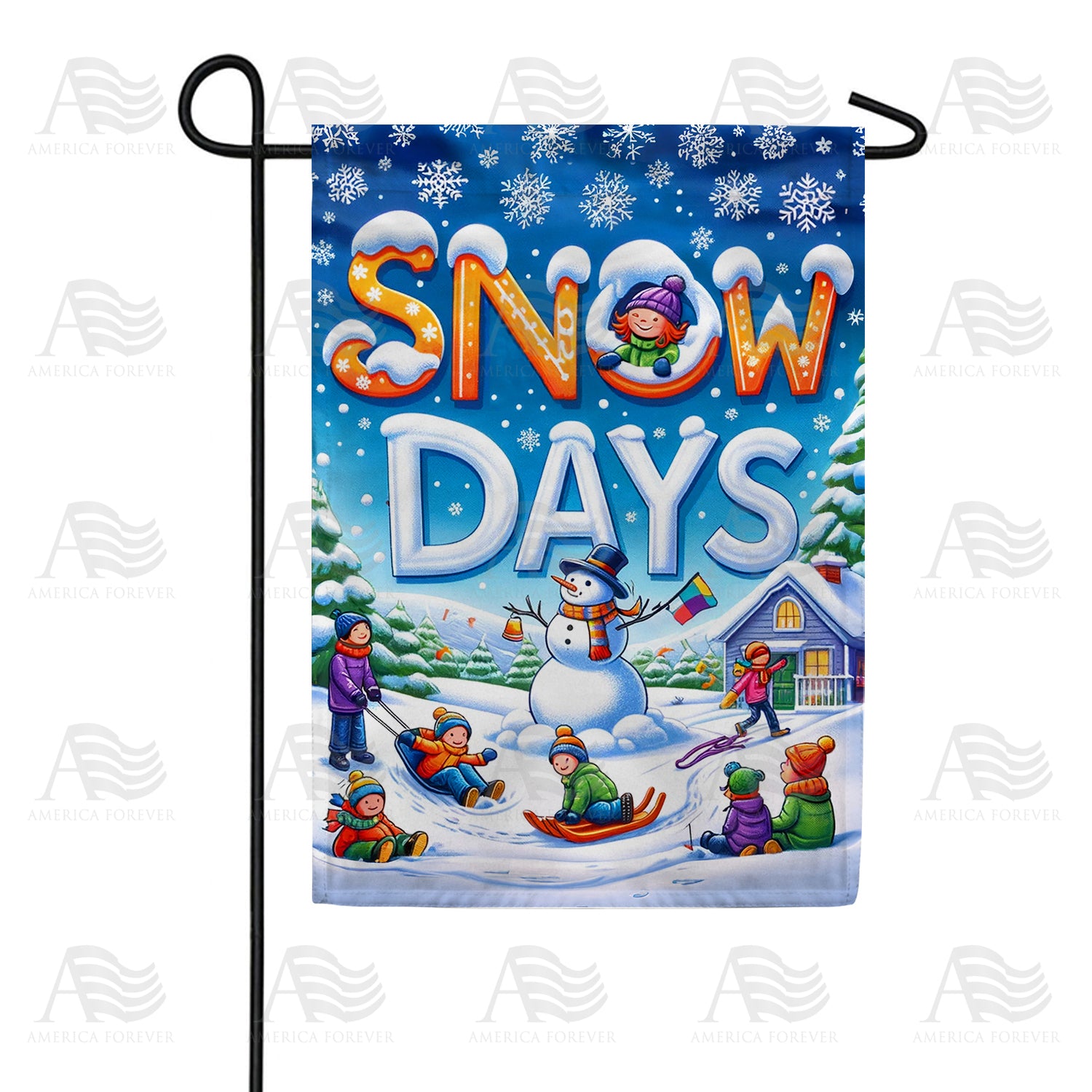 Winter Wonderland Adventure Double Sided Garden Flag