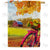 Fall Country Bike Ride Double Sided House Flag
