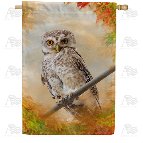 "Owl" See You In The Fall Double Sided House Flag