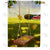 Country Swinging In Fall Double Sided House Flag