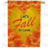 Let's Fall in Love Double Sided House Flag