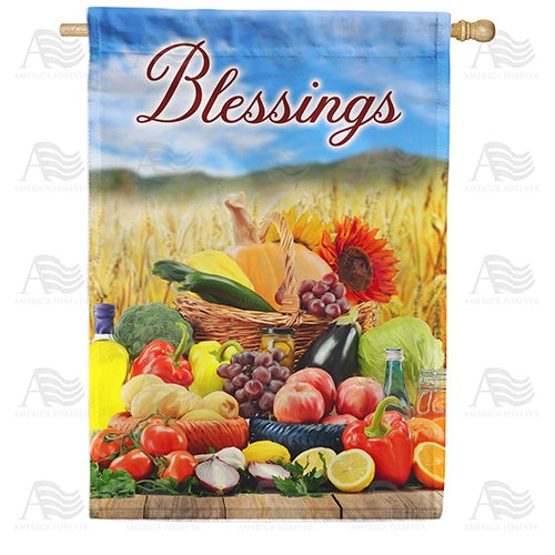Mother Earth's Many Blessings Double Sided House Flag
