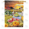 After The Day's Harvest Double Sided House Flag
